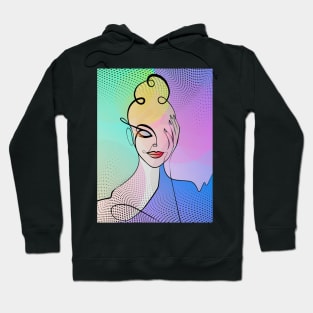 Vibrant Female Portrait Hoodie